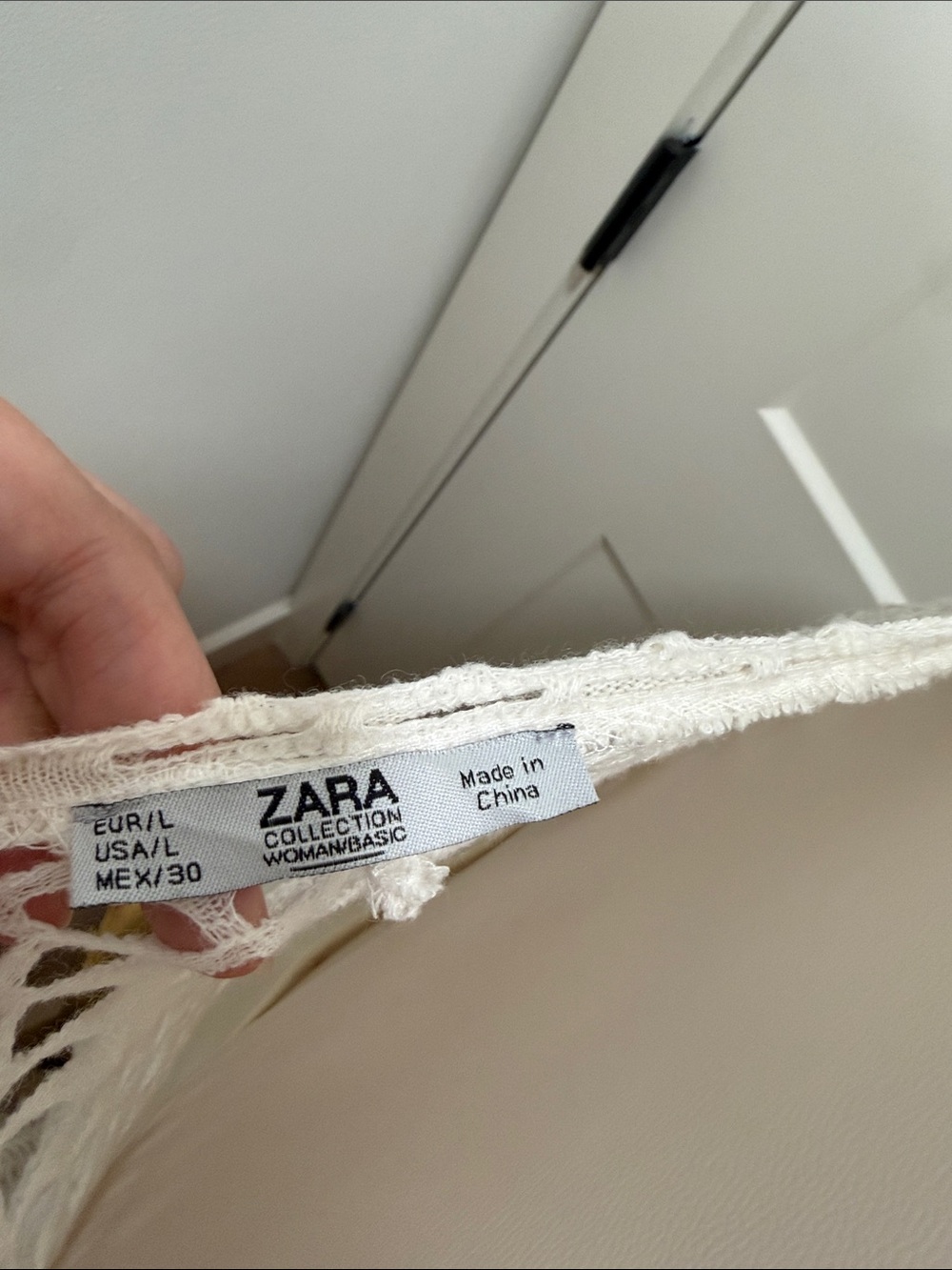 Zara Cream Crochet V-Neck Maxi Dress - Picture 6 of 6